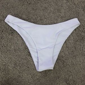 white bikini bottoms